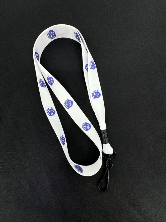 RU Shield White Lanyard